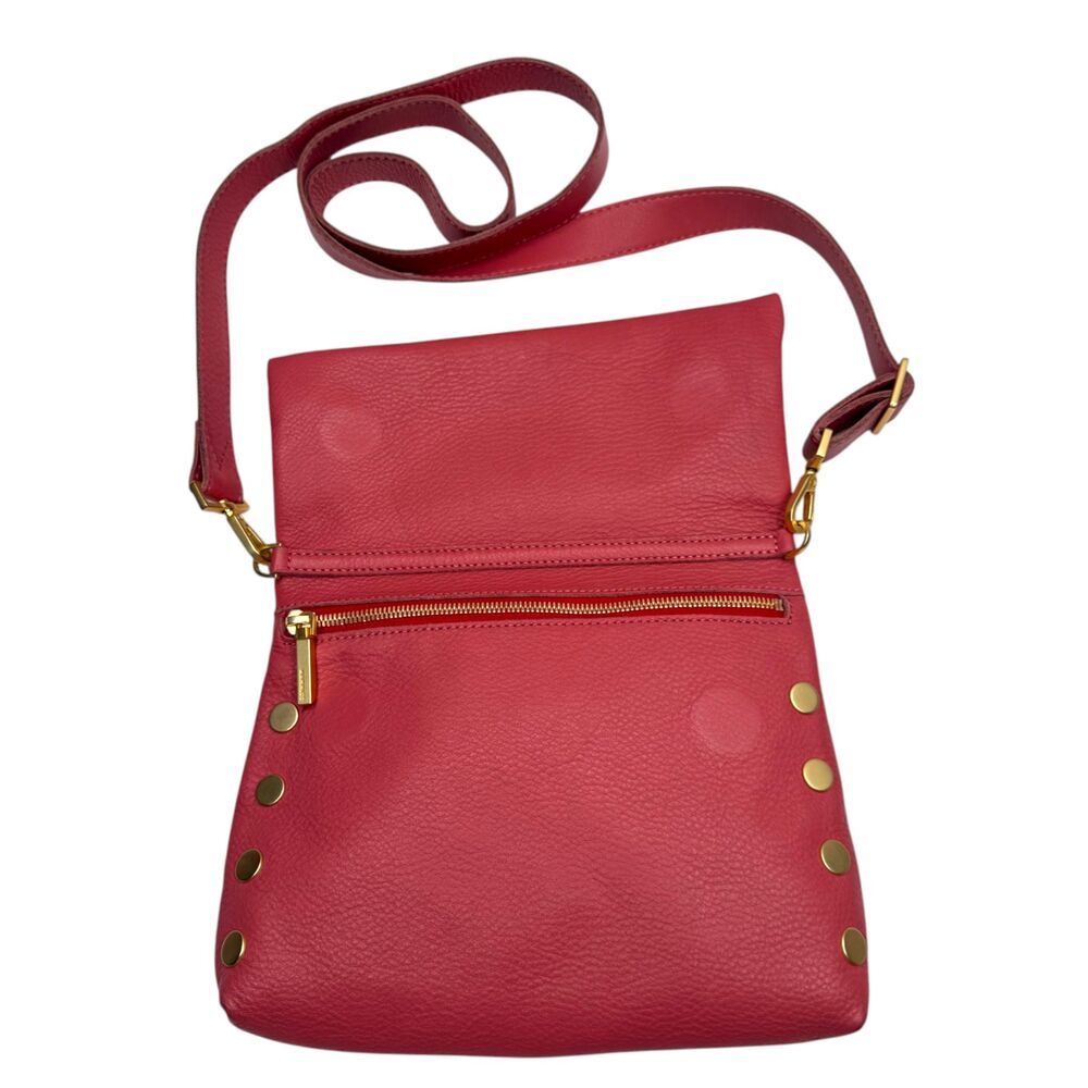 Hammitt VIP Medium Rouge Pink Leather Crossbody Gold EUC Bag - Picture 6 of 14